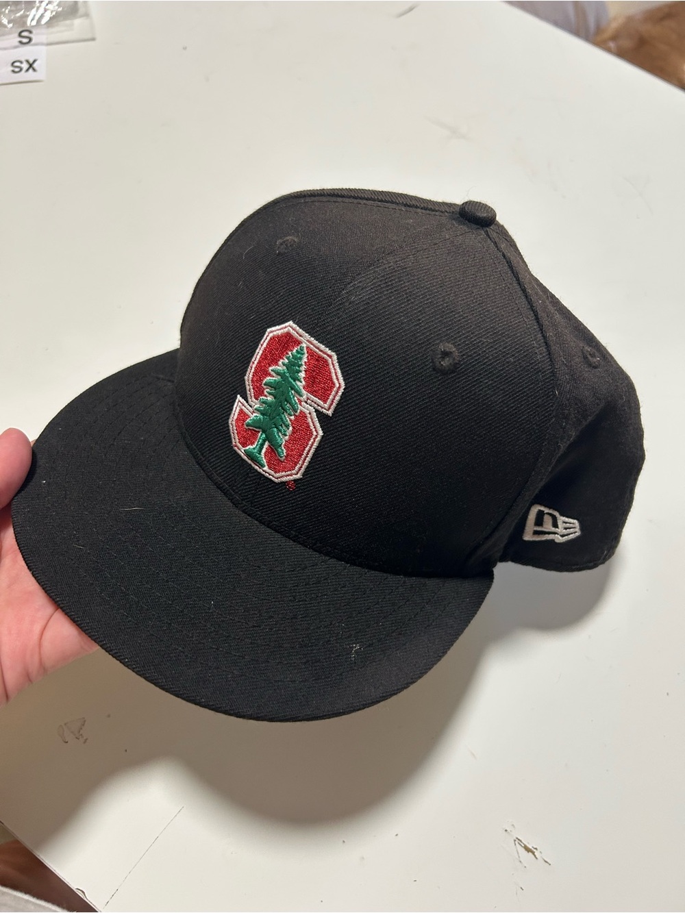 New Era Black Stanford S Logo Fitted Cap